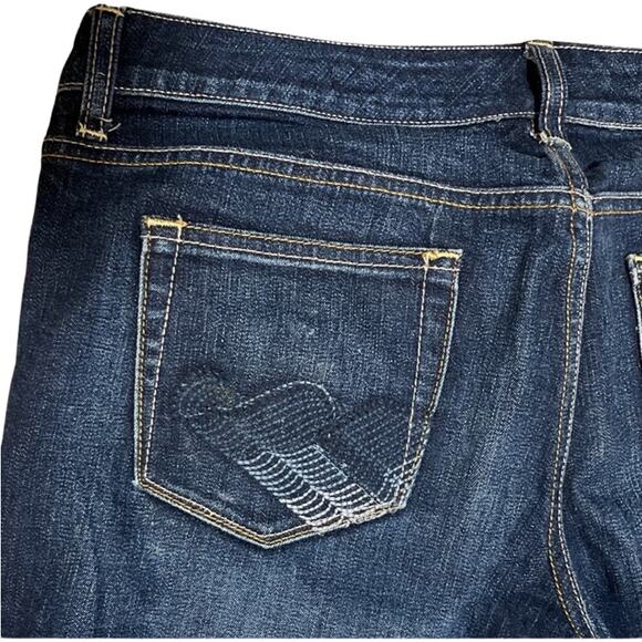 American Rag Cie Low Rise Straight Cut Dark Wash Jeans size 9R 28.5” Inseam - Picture 8 of 8